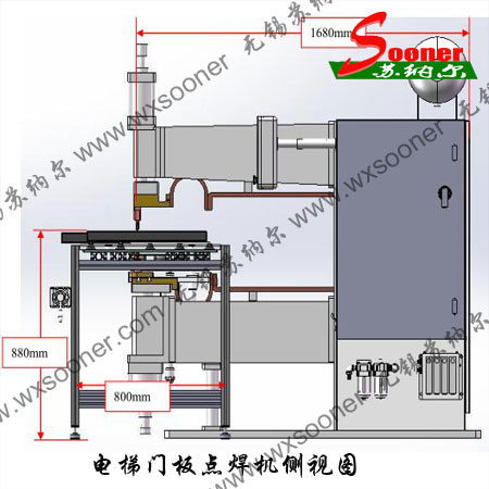 电梯门板点焊机_加强筋焊接