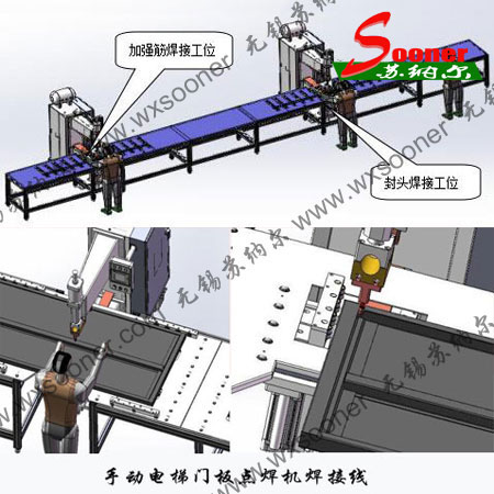 手动电梯门板点焊机